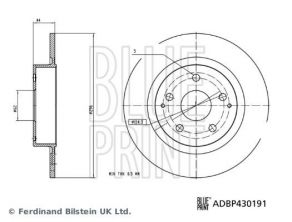 Blue Print ADBP430191 - Brzdový kotúč -