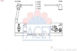 Facet 4.9882 - Zapaľovací kábel