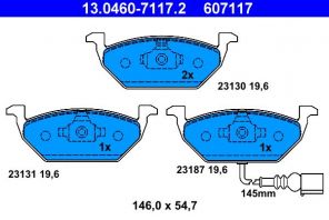 ATE 13.0460-7117.2 - Brzdové platničky -