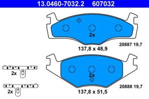 ATE 13.0460-7032.2 - Brzdové platničky -