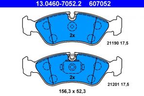 ATE 13.0460-7052.2 - Brzdové platničky -