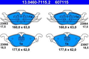 ATE 13.0460-7115.2 - Brzdové platničky -