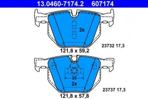ATE 13.0460-7174.2 - Brzdové platničky -