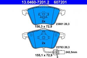 ATE 13.0460-7201.2 - Brzdové platničky -