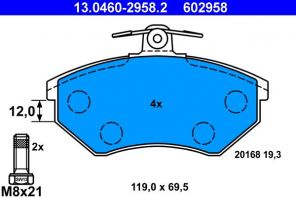 ATE 13.0460-2958.2 - Brzdové platničky -