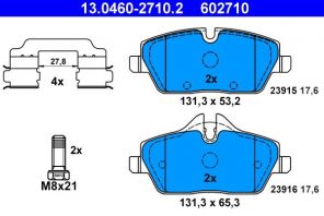 ATE 13.0460-2710.2 - Brzdové platničky -