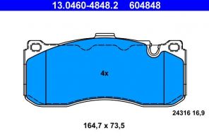 ATE 13.0460-4848.2 - Brzdové platničky -