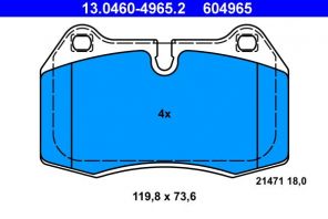 ATE 13.0460-4965.2 - Brzdové platničky -