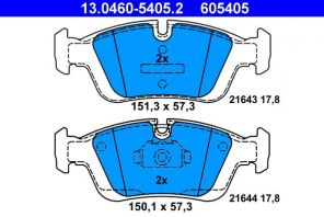 ATE 13.0460-5405.2 - Brzdové platničky -