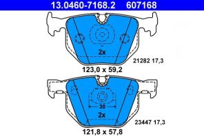 ATE 13.0460-7168.2 - Brzdové platničky -