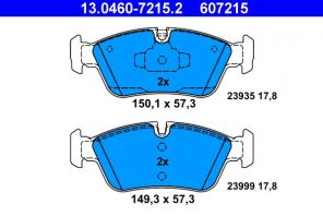 ATE 13.0460-7215.2 - Brzdové platničky -