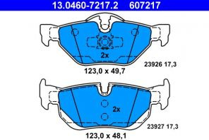 ATE 13.0460-7217.2 - Brzdové platničky -