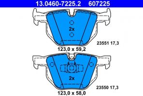 ATE 13.0460-7225.2 - Brzdové platničky -