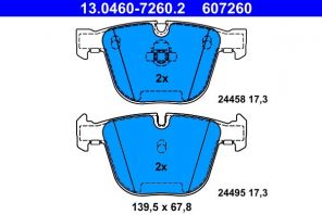 ATE 13.0460-7260.2 - Brzdové platničky -