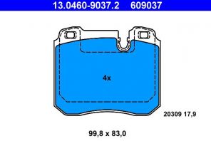 ATE 13.0460-9037.2 - Brzdové platničky -