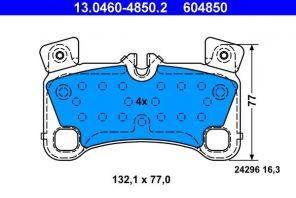 ATE 13.0460-4850.2 - Brzdové platničky -
