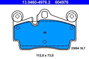 ATE 13.0460-4976.2 - Brzdové platničky -