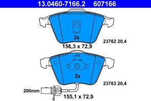 ATE 13.0460-7166.2 - Brzdové platničky -