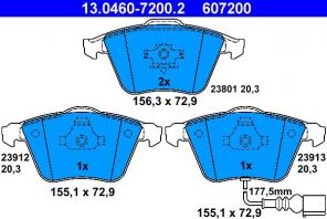 ATE 13.0460-7200.2 - Brzdové platničky -