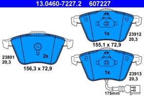 ATE 13.0460-7227.2 - Brzdové platničky -