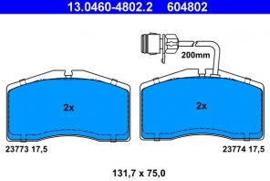 ATE 13.0460-4802.2 - Brzdové platničky -