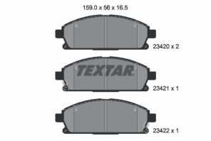 Textar 2342001 - Brzdové platničky -