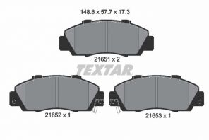 Textar 2165101 - Brzdové platničky -