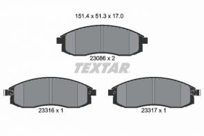 Textar 2308601 - Brzdové platničky -