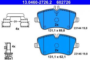 ATE 13.0460-2726.2 - Brzdové platničky -