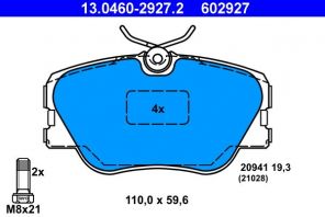 ATE 13.0460-2927.2 - Brzdové platničky -