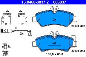 ATE 13.0460-3837.2 - Brzdové platničky -