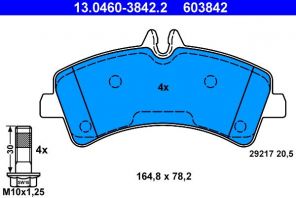 ATE 13.0460-3842.2 - Brzdové platničky -