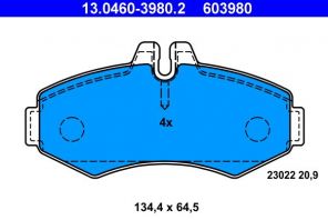 ATE 13.0460-3980.2 - Brzdové platničky -