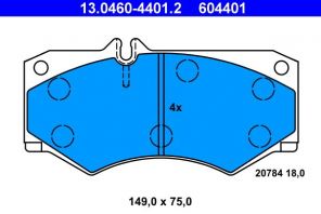 ATE 13.0460-4401.2 - Brzdové platničky -