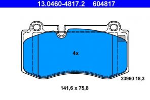 ATE 13.0460-4817.2 - Brzdové platničky -