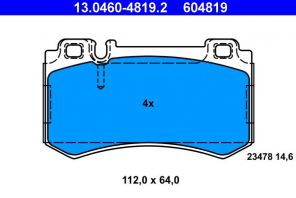 ATE 13.0460-4819.2 - Brzdové platničky -