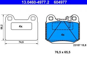 ATE 13.0460-4977.2 - Brzdové platničky -