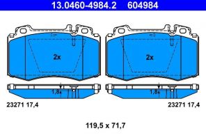 ATE 13.0460-4984.2 - Brzdové platničky -