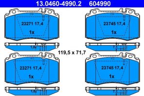 ATE 13.0460-4990.2 - Brzdové platničky -