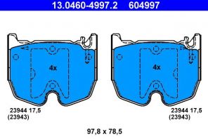 ATE 13.0460-4997.2 - Brzdové platničky -