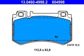 ATE 13.0460-4998.2 - Brzdové platničky -