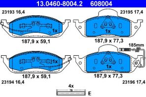 ATE 13.0460-8004.2 - Brzdové platničky -