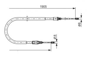 Bosch 1 987 477 237 - Brzdové lano -