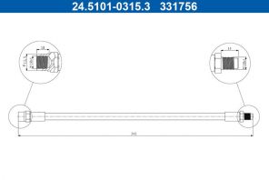 ATE 24.5101-0315.3 - Brzdová hadica -