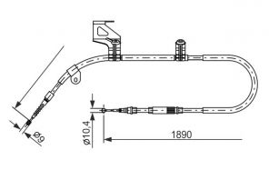 Bosch 1 987 477 803 - Brzdové lano -