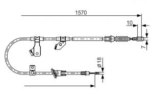 Bosch 1 987 482 272 - Brzdové lano -