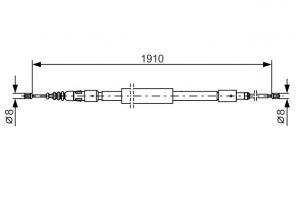 Bosch 1 987 482 318 - Brzdové lano -