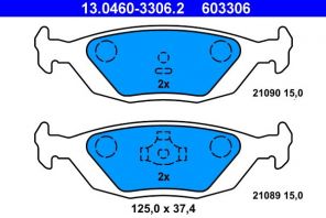 ATE 13.0460-3306.2 - Brzdové platničky -