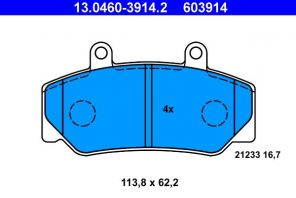 ATE 13.0460-3914.2 - Brzdové platničky -