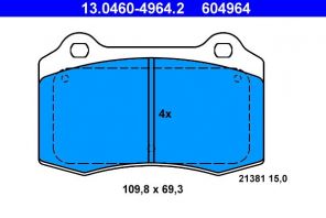 ATE 13.0460-4964.2 - Brzdové platničky -